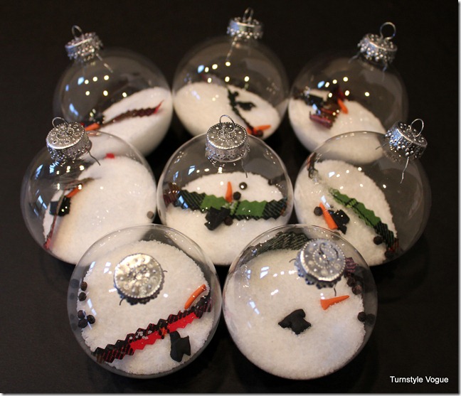 Melted Snowman Ornaments.