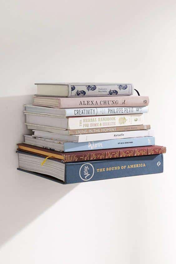 Mount Invisible Bookshelves.