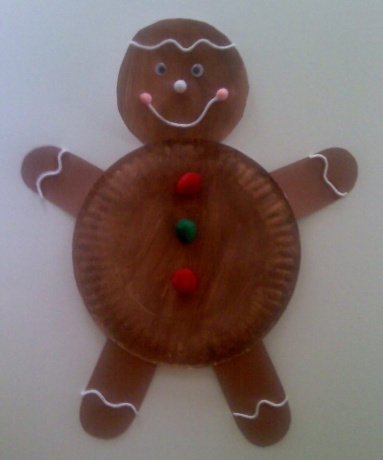 Paper Plate Gingerbread Man.