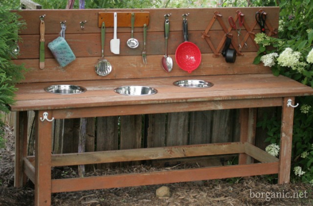 Potting Bench From Reclaimed Deck Boards.