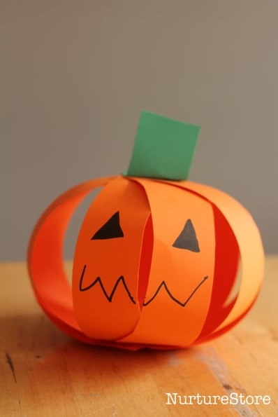 Show your scissor skills on paper to make pumpkin.