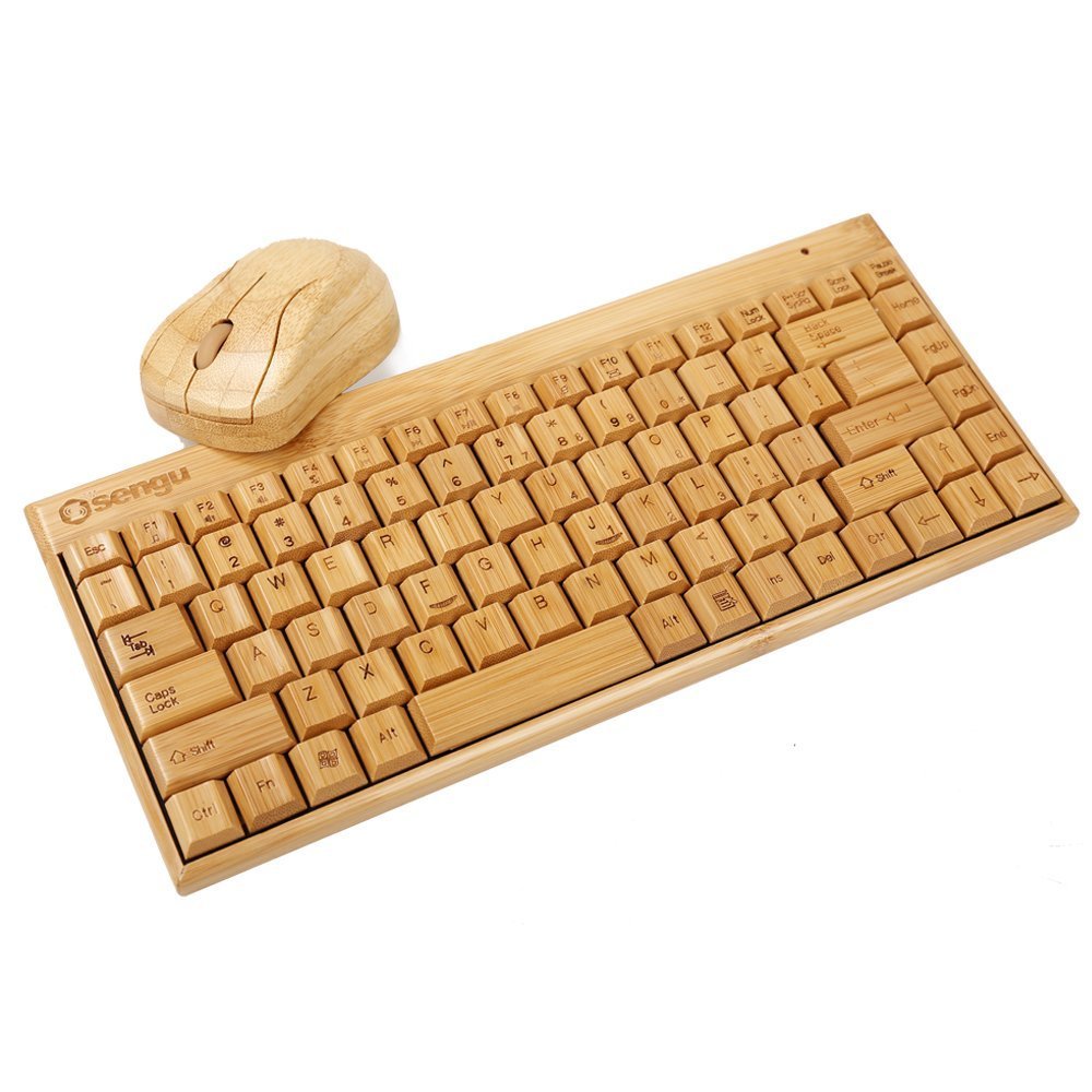 Ultimate bamboo wireless keyboard and mouse.