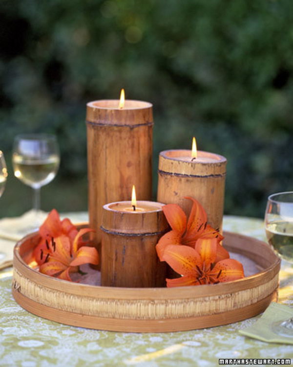 Bamboo Candle Holder.