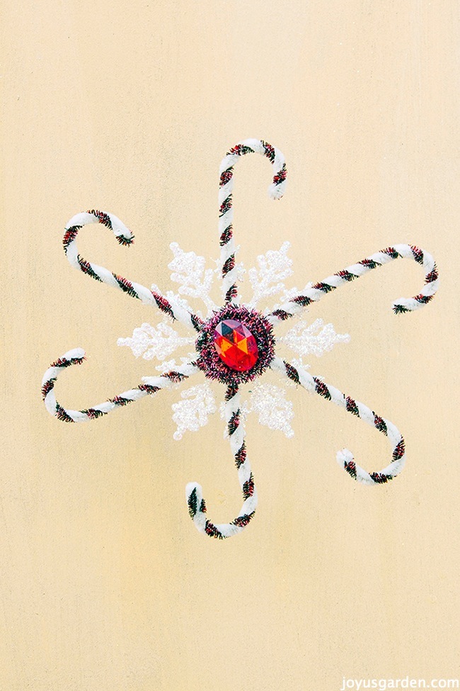 Candy Cane Snowflake Ornament.