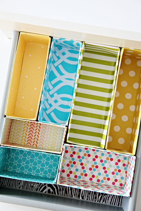 Cereal Box Drawer Dividers.