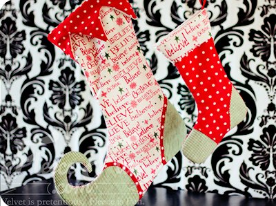 Christmas Stocking How To from Fleece Fun.