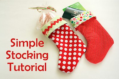 Easy Stocking Tutorial from Diary of a Quilter.