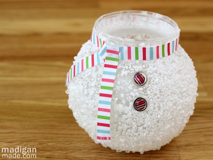 Epsom Salt Snowman Vase.