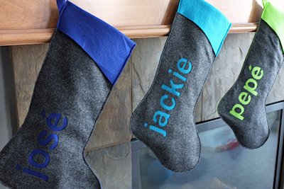 Helvetica Stockings from Teal & Lime.