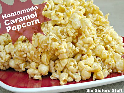 Homemade Caramel Popcorn by Six Sister’s Stuff.