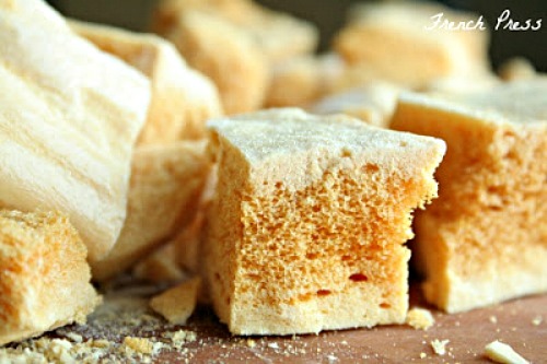 Homemade Sponge Toffee by Well Floured.