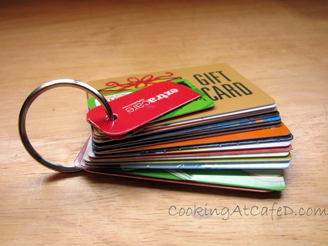 Organize Your Gift Cards.