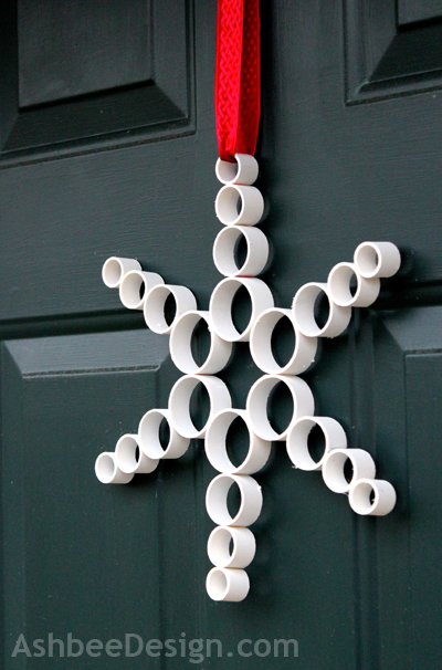 Striking Snowflake Decoration out of PVC Pipes.
