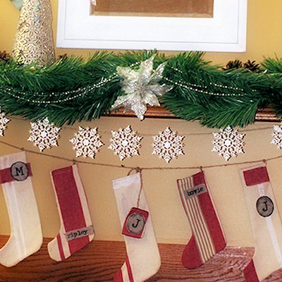 Tea Towel Stockings from Saved By Love Creations.