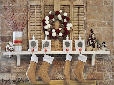 Weaved Burlap Christmas Stockings from Cherished Bliss.