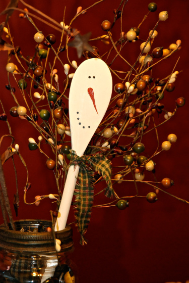 Wooden Snowman Spoons.