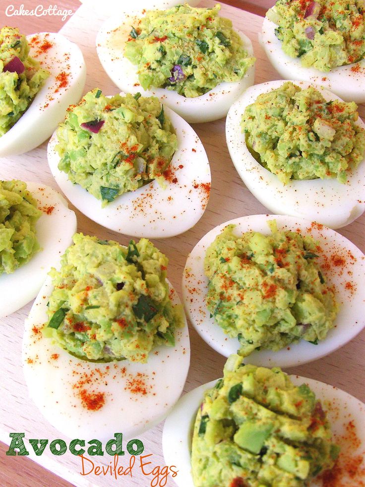 Avocado Deviled Eggs by Cakes Cottage
