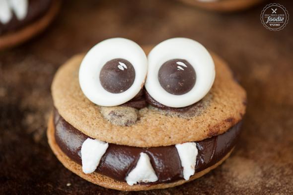 Chocolate Monster Cookies from Self Proclaimed Foodie - Halloween Cookie Recipes
