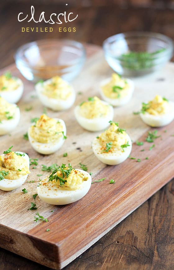 Classic Deviled Eggs by The Blond Cook
