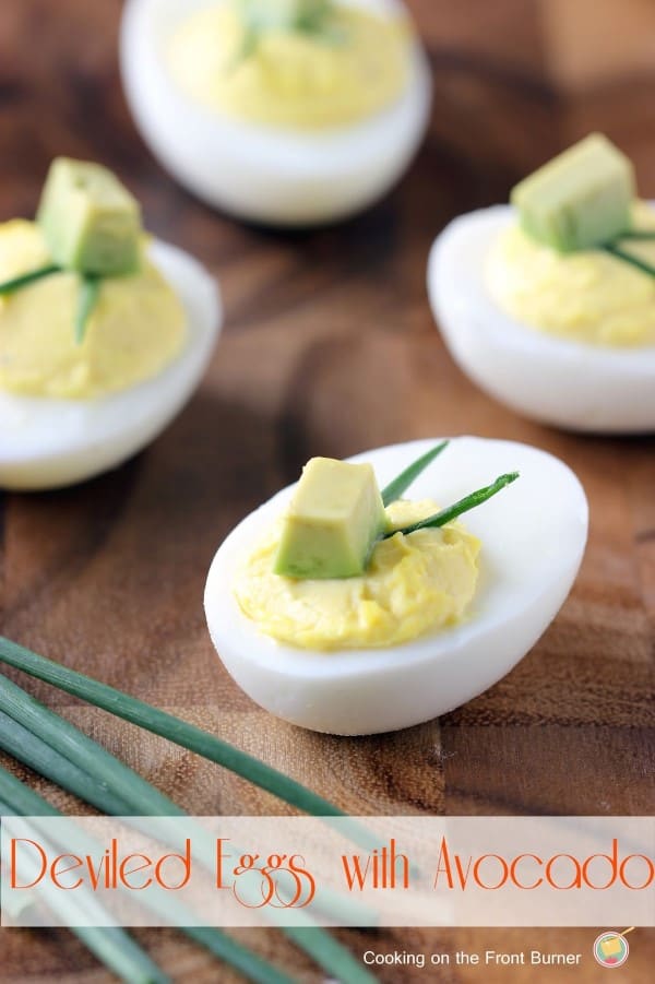 Deviled Eggs with Avocado by Cooking on The Front Burner