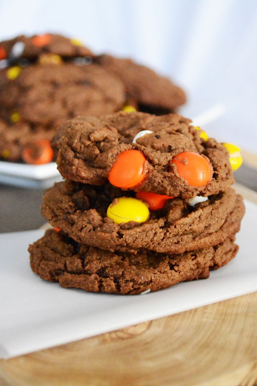 Halloween Peanut Butter and Brownie Batter Cookies from Cooking and Beer