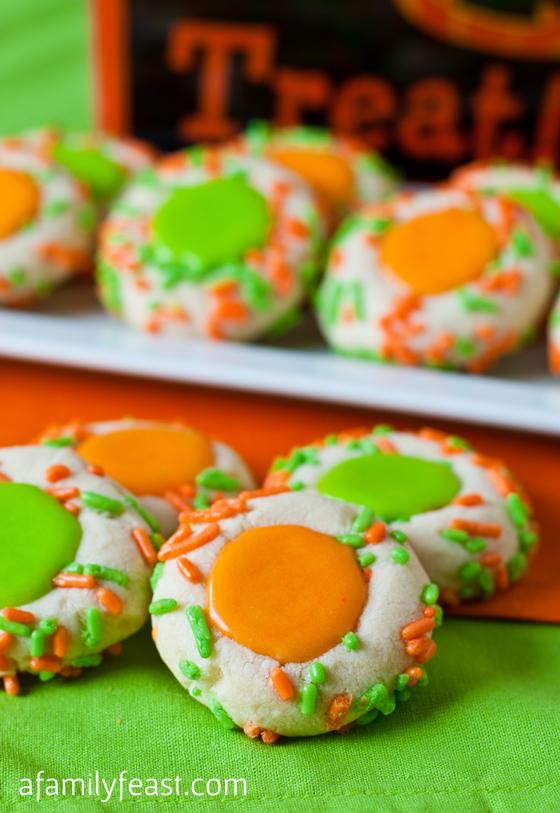 Halloween Thumbprint Cookies from A Family Feast
