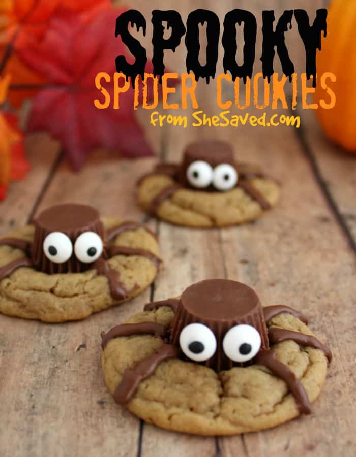Halloween Treat Spooky Spider Cookies from She Saved