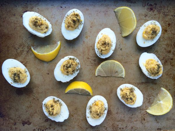 Hummus Deviled Eggs with Za’atar from The Lemon Bowl