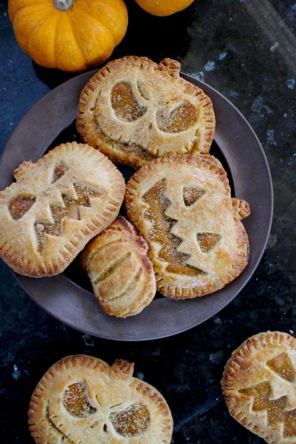 Jack-O-Lantern Pumpkin Hand Pies from Acorns & Custard