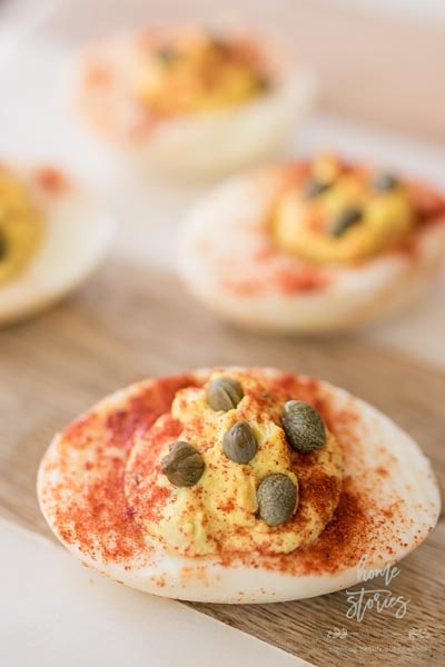 Keto Deviled Egg Recipe With Capers.