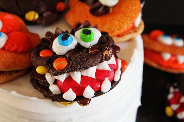 Monster Cake with Monster Cookies from I Am Baker