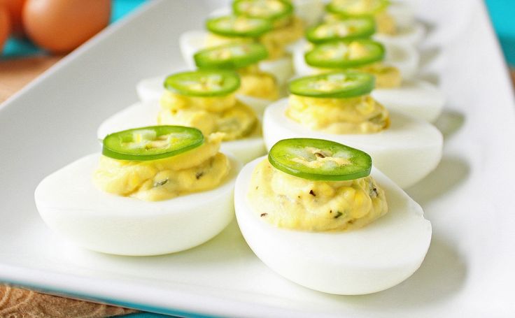 Roasted Jalapeno Deviled Eggs by Simply Fresh Cooking