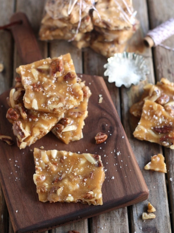 Salted Caramel Nut Brittle by Completely Delicious