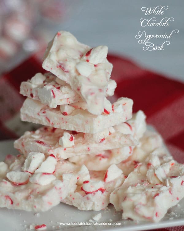 White Chocolate Peppermint Bark by Chocolate, Chocolate and More!