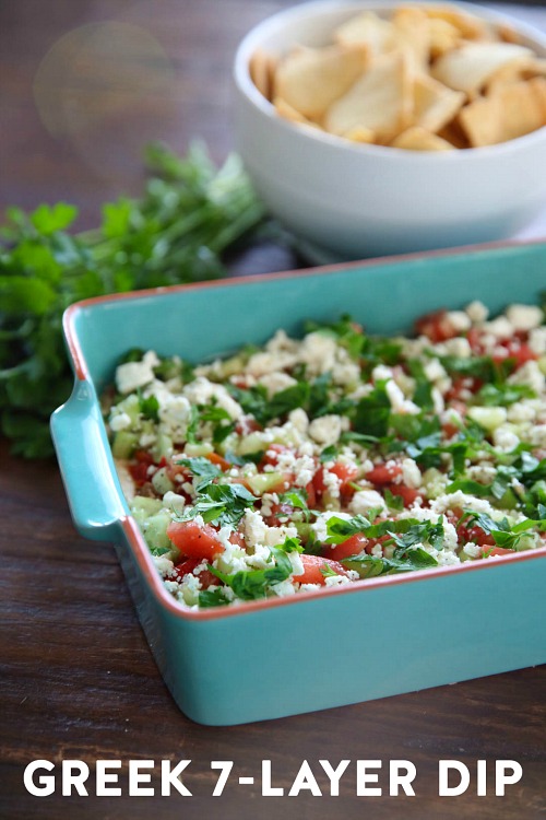 7 Layer Greek Dip by Our Best Bites