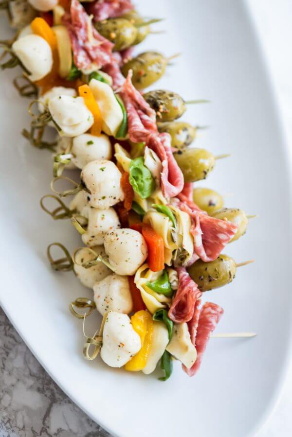 Antipasto Skewers.  Startling Party Appetizers Recipes