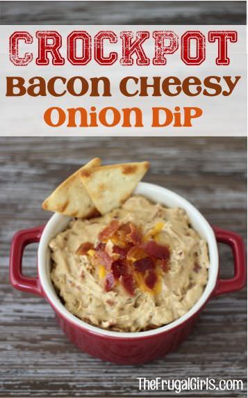 Bacon Cheesy Onion Dip by The Frugal Girls