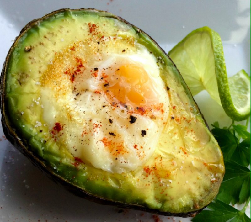 Baked Egg in Avocado - Swirls of Flavor