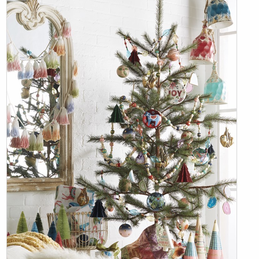 Beautiful Bo-Ho Christmas tree by raz_imports.
