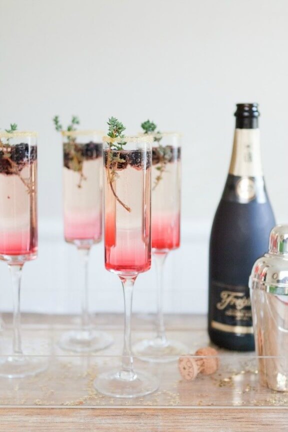 Blackberry Thyme Sparkler by The Effortless Chic