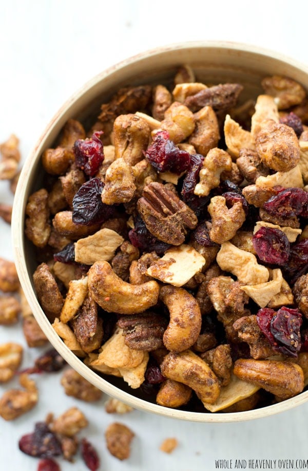 Candied Nut Cranberry Apple Snack Mix by Whole & Heavenly Oven