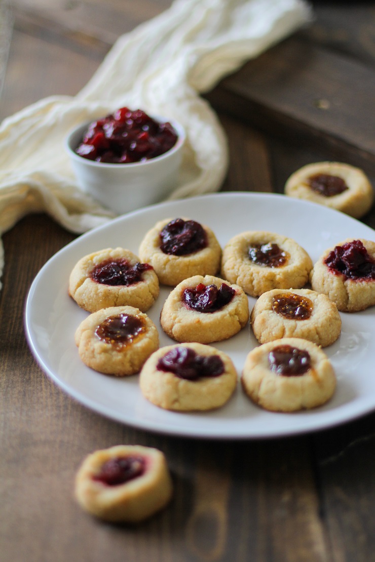 Cardamom Almond Flour Paleo Thumbprint Cookies from The Roasted Root
