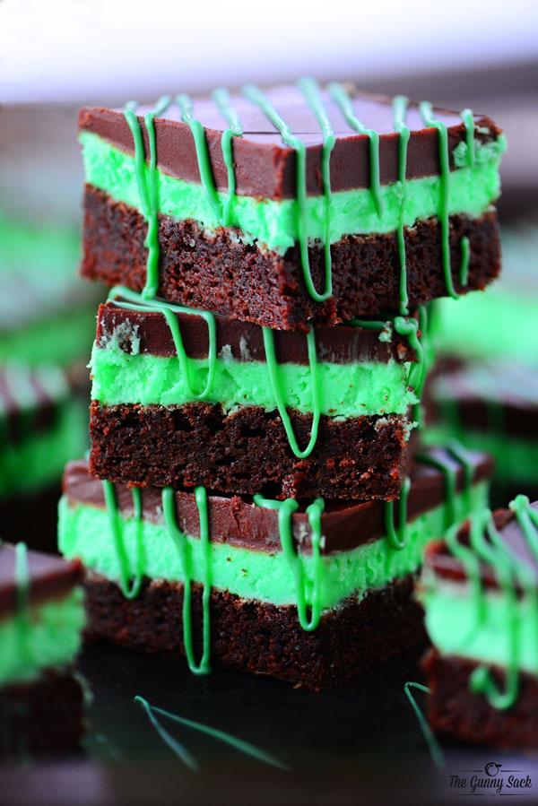 Chocolate Mint Brownies from The Gunny Sack