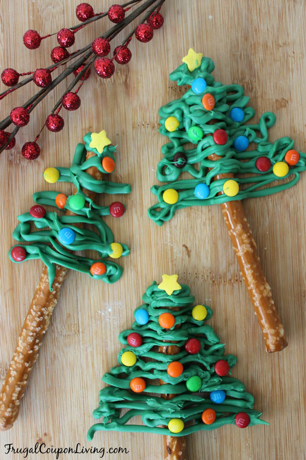 Chocolate Pretzel Christmas Trees from Frugal Coupon Living