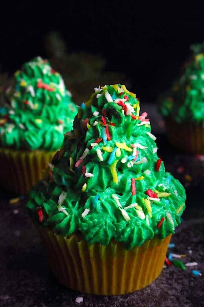 Christmas Tree Cupcakes Low Carb