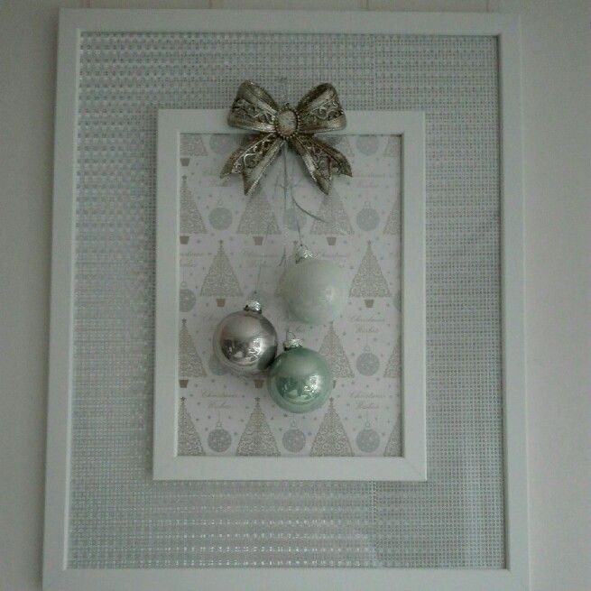 Christmas decorations with photo frames.