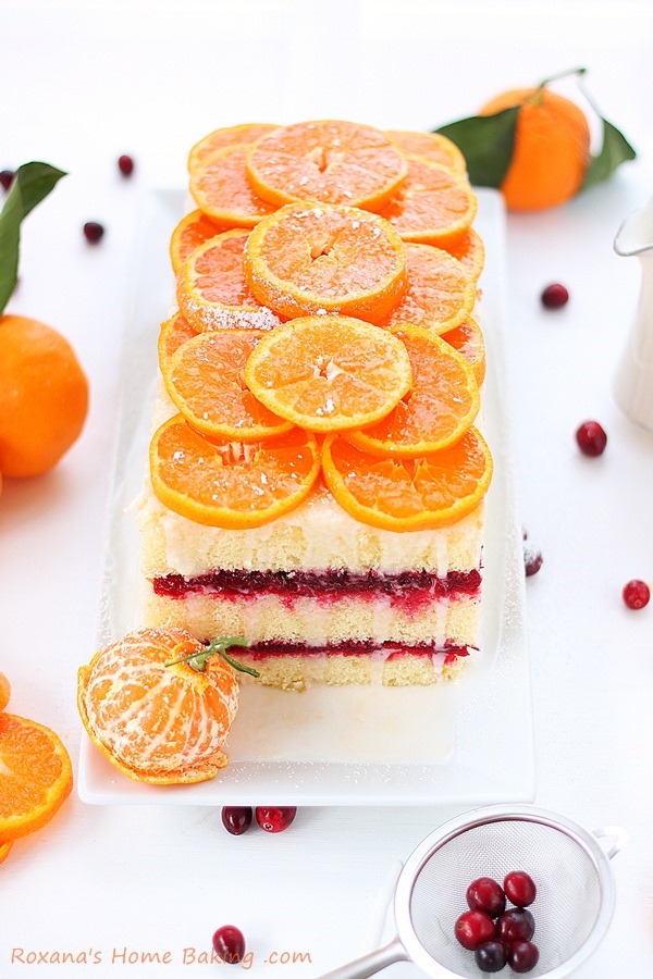 Citrus Cranberry Layer Cake from Roxana’s Home Baking