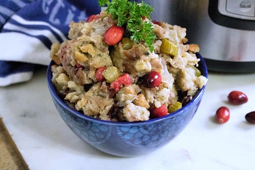 Cranberry Stuffing Instant Pot Recipe from Merry Ascot Town, Christmas Instant Pot Recipes