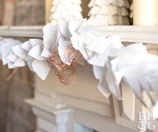 Crepe Paper & Copper Garland from BHG