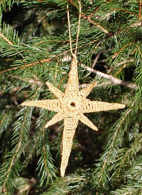 Crochet Christmas Star of Bethlehem.